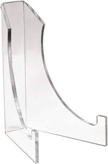 ECONOCO - 6" Deep x 8" High, Acrylic Display Easel - Clear - Americas Industrial Supply