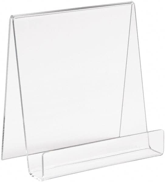 ECONOCO - 5-1/2" Wide x 6" High, Acrylic Display Easel - Clear - Americas Industrial Supply