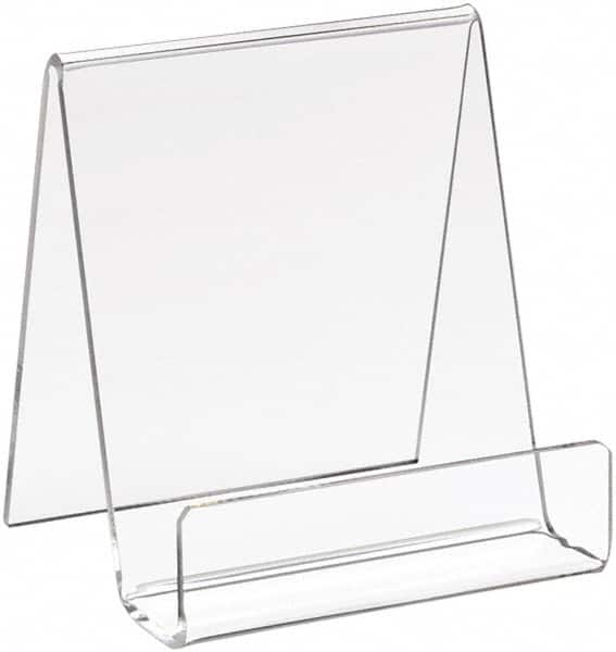 ECONOCO - 3-1/2" Wide x 4" High, Acrylic Display Easel - Clear - Americas Industrial Supply