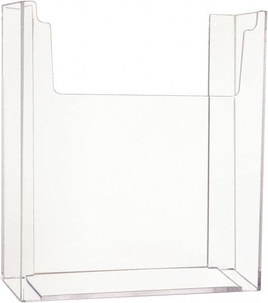 ECONOCO - 8-1/2" Wide x 2-1/4" Deep x 11" High, 1 Compartment, Acrylic Literature Holder - Clear, 8-7/8" Compartment Width x 2-1/4" Compartment Depth x 9-5/8" Compartment Height - Americas Industrial Supply