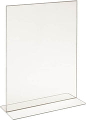 ECONOCO - 11 Inch Wide x 14 Inch High Sign Compatibility, Acrylic Round Frame Counter Top Sign Holder - Clear, 14 Inch Holder Height, Holds 1 Sign - Americas Industrial Supply