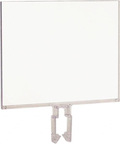 ECONOCO - 7 Inch Wide x 5-1/2 Inch High Sign Compatibility, Acrylic Square Frame Sign Holder - Clear, 5-1/2 Inch Holder Height, Holds 1 Sign - Americas Industrial Supply