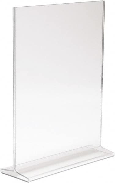 ECONOCO - 8-1/2 Inch Wide x 11 Inch High Sign Compatibility, Acrylic Round Frame Counter Top Sign Holder - Clear, 11 Inch Holder Height, Holds 1 Sign - Americas Industrial Supply