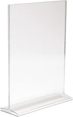 ECONOCO - 8-1/2 Inch Wide x 11 Inch High Sign Compatibility, Acrylic Round Frame Counter Top Sign Holder - Clear, 11 Inch Holder Height, Holds 1 Sign - Americas Industrial Supply