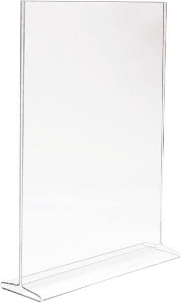 ECONOCO - 11 Inch Wide x 14 Inch High Sign Compatibility, Acrylic Round Frame Counter Top Sign Holder - Clear, 14 Inch Holder Height, Holds 1 Sign - Americas Industrial Supply