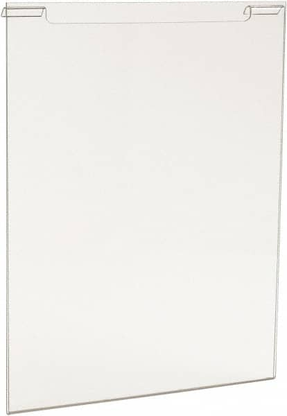 ECONOCO - 11 Inch Wide x 14 Inch High Sign Compatibility, Acrylic Round Frame Slatwall, Gridwall Sign Holder - Clear, 14 Inch Holder Height, Holds 1 Sign - Americas Industrial Supply