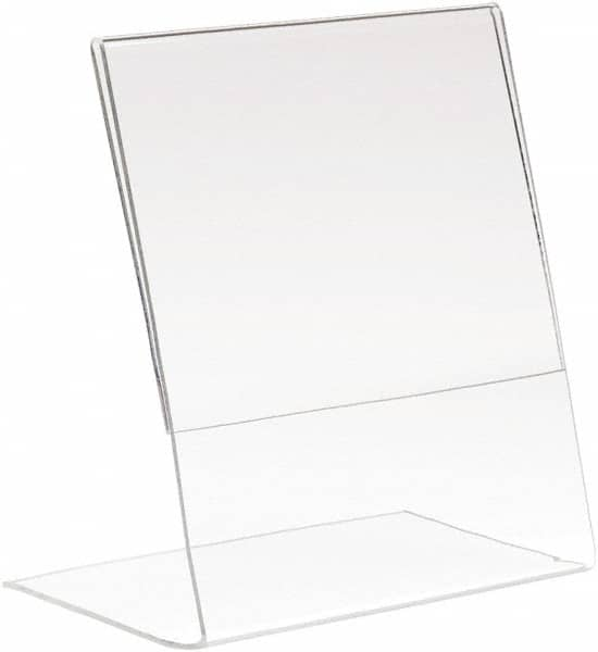 ECONOCO - 8-1/2 Inch Wide x 11 Inch High Sign Compatibility, Acrylic Round Frame Counter Top Sign Holder - Clear, 11 Inch Holder Height, Holds 1 Sign - Americas Industrial Supply