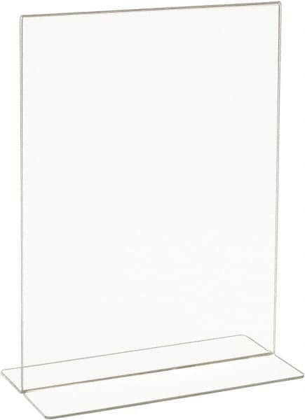 ECONOCO - 8-1/2 Inch Wide x 11 Inch High Sign Compatibility, Acrylic Round Frame Counter Top Sign Holder - Clear, 11 Inch Holder Height, Holds 1 Sign - Americas Industrial Supply