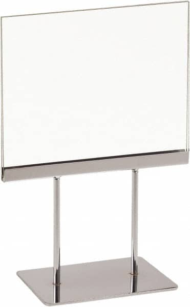 ECONOCO - 7 Inch Wide x 5-1/2 Inch High Sign Compatibility, Acrylic Square Frame Sign Holder - Clear, 5-1/2 Inch Holder Height, Holds 1 Sign - Americas Industrial Supply