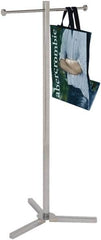 ECONOCO - Chrome Shopping Bag Display Rack - 19-1/2" Wide x 45" High - Americas Industrial Supply