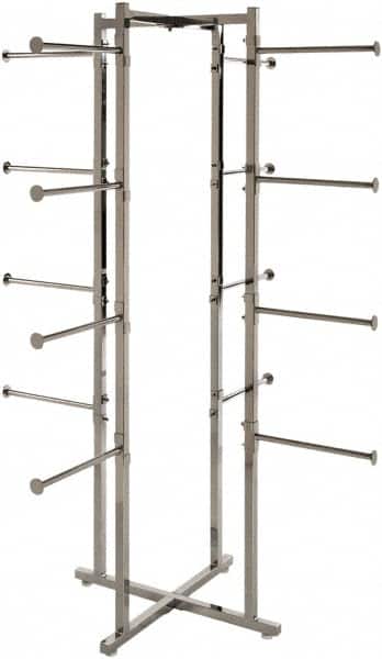 ECONOCO - Chrome Folding Display Rack Tower - 19-1/2" Wide x 61-1/2" High - Americas Industrial Supply
