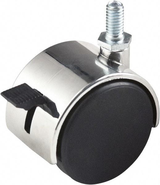 ECONOCO - 2" Diam Stem Mount Dual Swivel Caster - Plastic, 70 Lb Capacity, 5/16 x 5/8" Threaded Stem - Americas Industrial Supply