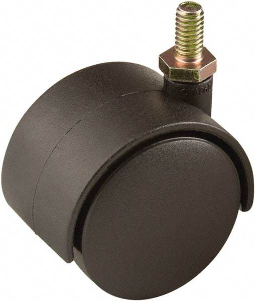 ECONOCO - 2" Diam Stem Mount Dual Swivel Caster - Plastic, 70 Lb Capacity, 5/16 x 5/8" Threaded Stem - Americas Industrial Supply