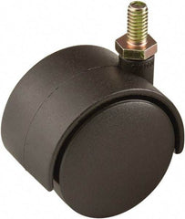 ECONOCO - 2" Diam Stem Mount Dual Swivel Caster - Plastic, 70 Lb Capacity, 5/16 x 5/8" Threaded Stem - Americas Industrial Supply