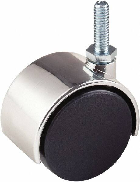 ECONOCO - 2" Diam Stem Mount Dual Swivel Caster - Plastic, 70 Lb Capacity, 5/16 x 1" Threaded Stem - Americas Industrial Supply