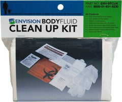 Ability One - 9 Piece, 1 Person, Body Fluid Clean-Up First Aid Kit - Plastic Bag - Americas Industrial Supply