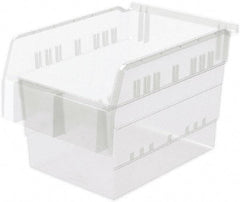 Akro-Mils - 11-5/8" Deep, Clear Hopper Shelf Bin - 8" High x 8-1/4" Wide x 11-5/8" Long - Americas Industrial Supply