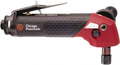 Chicago Pneumatic - 1/4" Collet, Angle Handle, Straight Air Die Grinder - 12,000 RPM, Rear Exhaust, 6 CFM, 2.3 hp, 90 psi, 3/8" Inlet - Americas Industrial Supply