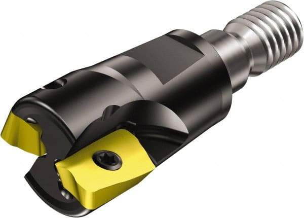 Sandvik Coromant - 3 Inserts, 35mm Cut Diam, 28.8mm Arbor Diam, 10mm Max Depth of Cut, Indexable Square-Shoulder Face Mill - 69mm High, R390-11.. Insert Compatibility, Through Coolant, Series CoroMill 390 - Americas Industrial Supply