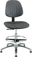 Bevco - 20-1/2 to 30-1/2" High Adjustable Chair - 27" Wide x 27" Deep, Polyurethane Seat, Black - Americas Industrial Supply