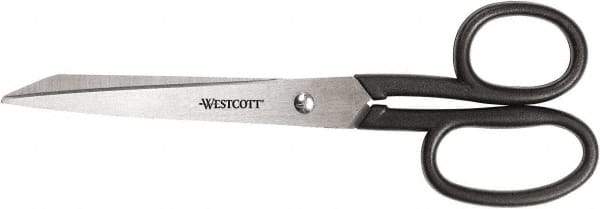 Westcott - 3-1/2" LOC, 8" OAL Stainless Steel Standard Standard - Plastic Straight Handle, For General Purpose Use - Americas Industrial Supply