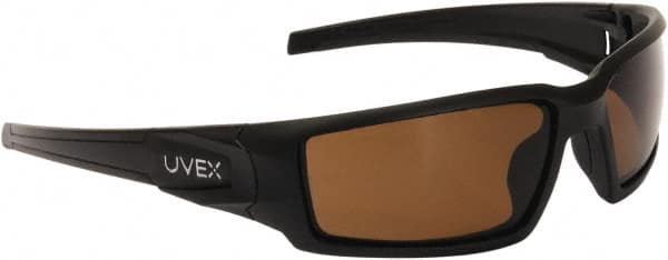 Uvex - Red Mirror Lenses, Framed Safety Glasses - Scratch Resistant, Size Universal, Wrap Around - Americas Industrial Supply