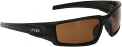 Uvex - Red Mirror Lenses, Framed Safety Glasses - Scratch Resistant, Size Universal, Wrap Around - Americas Industrial Supply