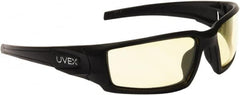 Uvex - Amber Lenses, Framed Safety Glasses - Anti-Fog, Scratch Resistant, Size Universal, Wrap Around - Americas Industrial Supply