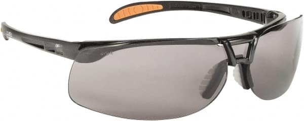 Uvex - Gray Lenses, Frameless Safety Glasses - Scratch Resistant, Adjustable Temples, Size Universal, Wrap Around - Americas Industrial Supply