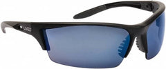Uvex - Blue Mirror Lenses, Frameless Safety Glasses - Scratch Resistant, Adjustable Temples, Size Universal, Wrap Around - Americas Industrial Supply