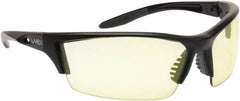 Uvex - Amber Lenses, Frameless Safety Glasses - Scratch Resistant, Adjustable Temples, Size Universal, Wrap Around - Americas Industrial Supply