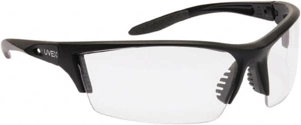 Uvex - Clear Lenses, Frameless Safety Glasses - Scratch Resistant, Adjustable Temples, Size Universal, Wrap Around - Americas Industrial Supply