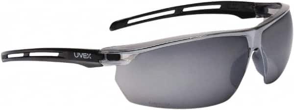 Uvex - Size Universal, Silver Mirror Anti-Fog Lens, Hybrid Safety Glasses/Goggles - Indirect Vent, Black Polycarbonate Frame - Americas Industrial Supply