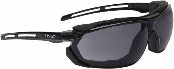 Uvex - Size Universal, Gray Anti-Fog Lens, Hybrid Safety Glasses/Goggles - Indirect Vent, Black Polycarbonate Frame - Americas Industrial Supply