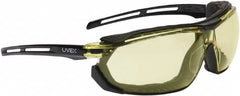 Uvex - Size Universal Amber Anti-Fog Hybrid Safety Glasses/Goggles - Americas Industrial Supply