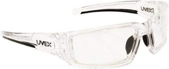 Uvex - Clear Lenses, Framed Safety Glasses - Anti-Fog, Scratch Resistant, Size Universal, Wrap Around - Americas Industrial Supply