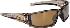 Uvex - Gold Mirror Lenses, Framed Safety Glasses - Scratch Resistant, Size Universal, Wrap Around - Americas Industrial Supply