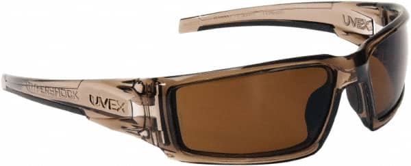Uvex - Espresso Lenses, Framed Polarized Glasses - Scratch Resistant, Size Universal, Wrap Around - Americas Industrial Supply