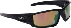 Uvex - Espresso Lenses, Framed Safety Glasses - Anti-Fog, Black Polycarbonate Frame, Adjustable Temples, Size Universal, Wrap Around - Americas Industrial Supply