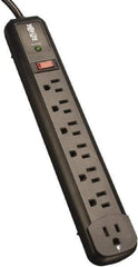 Tripp-Lite - 7 Outlets, 120 VAC15 Amps, 4' Cord, Power Outlet Strip - Floor, Keyhole Mount, 5-15 NEMA Configuration, 12.4" Strip - Americas Industrial Supply