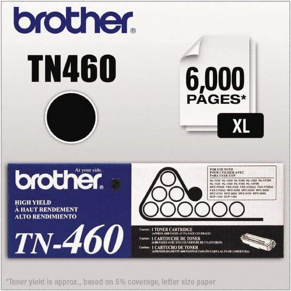 Brother - Black Toner Cartridge - Use with Brother DCP-1200, 1400, HL-1230, 1240, 1250, 1270N, 1435, 1440, 1450, 1470N, intelliFAX-4100, 4100e, 4750, 4750e, 5750, 5750e, MFC-8300, 8500, 8600, 8700, 9600, 9700, 9800, P2500 - Americas Industrial Supply