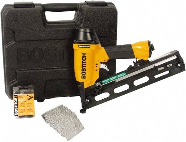 Stanley Bostitch - 1-1/4 to 2-1/2" Nail Length, 15 Gauge Finish Air Nailer Kit - 70 to 120 psi - Americas Industrial Supply