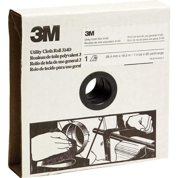 3M - 1-1/2" x 20 Yd 120 Grit Aluminum Oxide Shop Roll - Fine Grade - Americas Industrial Supply