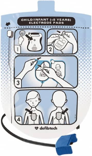Defibtech - Pediatric CPR Pad - Compatible With Lifeline AED - Americas Industrial Supply