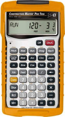 Calculated Industries - 11-Digit (7 normal, 4 Fractions) with Full Annunciators Handheld Calculator - 5/8" x 2-1/2" (15.00mm x 65.0mm) Display Size, Silver & Yellow, LR-44/A76 Powered - Americas Industrial Supply