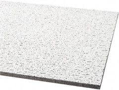 Armstrong World - 48" Long x 24" Wide, Wet-Formed Mineral Fiber Acoustic Ceiling Tile - ASTM E1264 Specification, White - Americas Industrial Supply