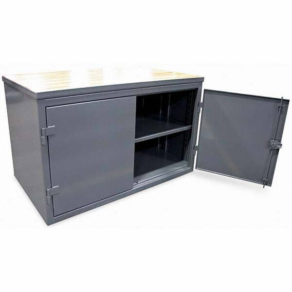 Strong Hold - Stationary Work Benches, Tables Type: Work Bench Top Material: Maple work surface 1-3/4" thick - Americas Industrial Supply