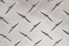 Value Collection - 1/4 Inch Thick x 48 Inch Wide x 48 Inch Long, Aluminum Tread Plate - Diamond Tread Pattern, Alloy 6061 - Americas Industrial Supply