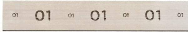 Starrett - 18" Long x 2" Wide x 5/16" Thick, AISI Type O1, Tool Steel Oil-Hardening Flat Stock - + 1/4" Long Tolerance, + 0.01 - 0.015" Wide Tolerance, + 0.01 - 0.015" Thick Tolerance - Americas Industrial Supply