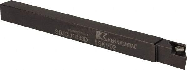 Kennametal - SDJC, Left Hand Cut, 3° Lead Angle, 1/2" Shank Height x 1/2" Shank Width, Neutral Rake Indexable Turning Toolholder - 6" OAL, DC..32.5. Insert Compatibility, Series Screw-On - Americas Industrial Supply